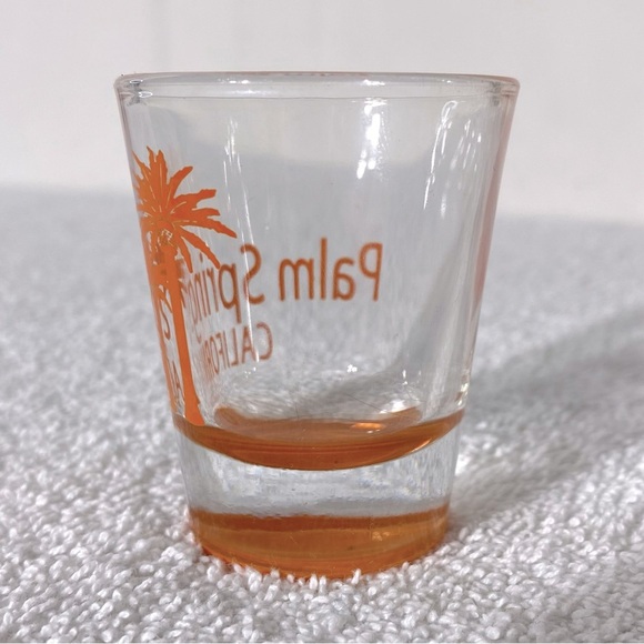 Vintage Clear Glass Palm Springs Souvenir Shot Glass - Picture 3 of 7